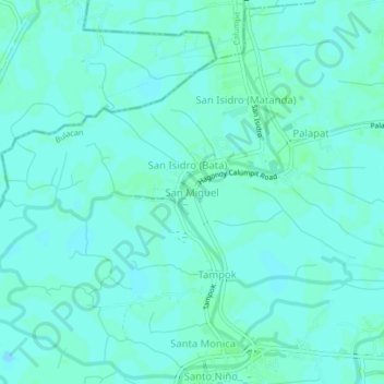 San Miguel topographic map, elevation, terrain