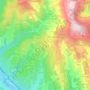Dalbepierre topographic map, elevation, terrain