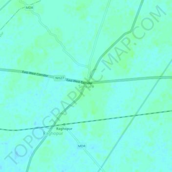 Simrahi topographic map, elevation, terrain