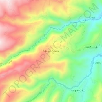 Tutupali Grande topographic map, elevation, terrain
