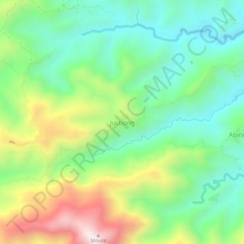 Jucbong topographic map, elevation, terrain