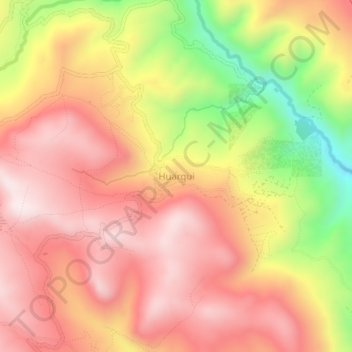 Huarqui topographic map, elevation, terrain
