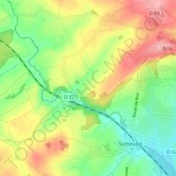 Ragonde topographic map, elevation, terrain
