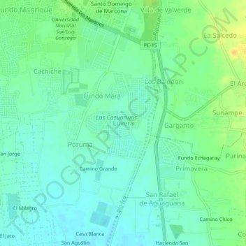 Lovera topographic map, elevation, terrain