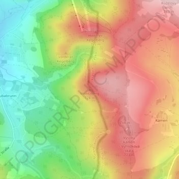 Moritzberg topographic map, elevation, terrain
