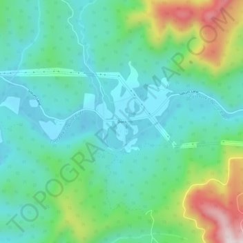 Dora topographic map, elevation, terrain