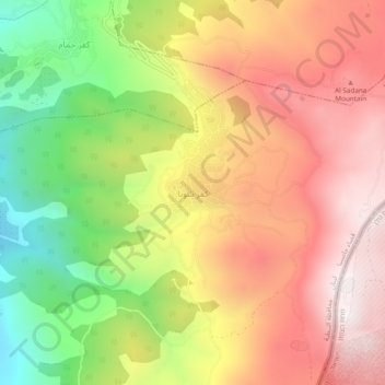 Kfar Chouba topographic map, elevation, terrain