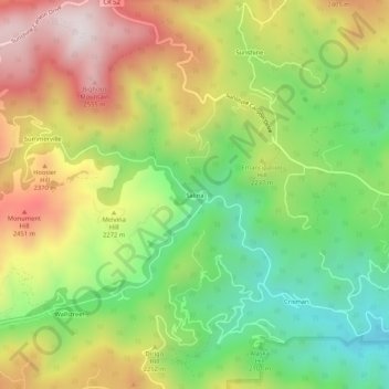 Salina topographic map, elevation, terrain