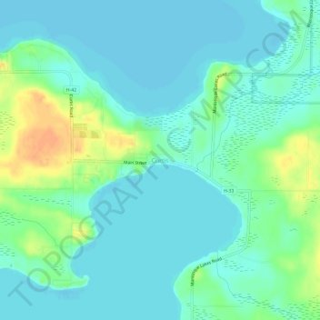 Curtis topographic map, elevation, terrain