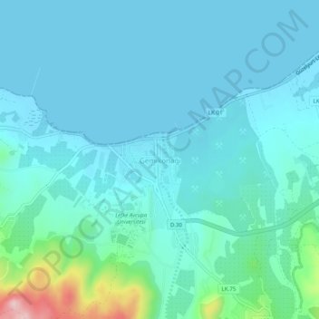 Karavostasi topographic map, elevation, terrain