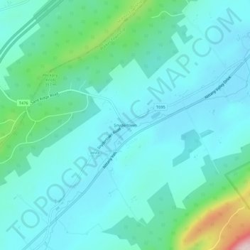 Snydertown topographic map, elevation, terrain