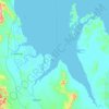 Turtle Island topographic map, elevation, terrain