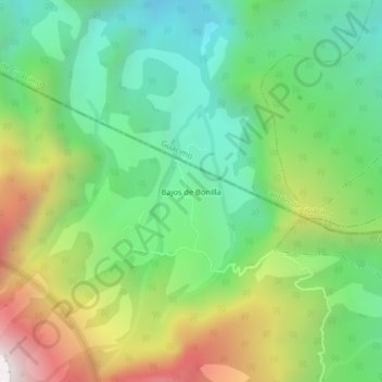 Bajos de Bonilla topographic map, elevation, terrain