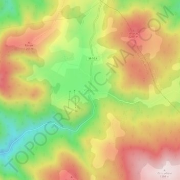 Rostovo topographic map, elevation, terrain