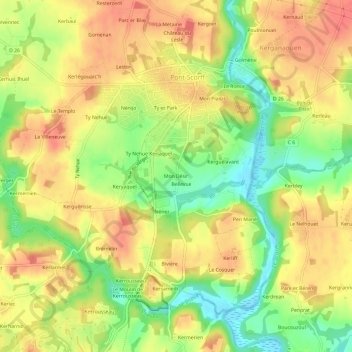 Mon Désir topographic map, elevation, terrain