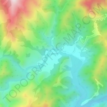 Labney topographic map, elevation, terrain