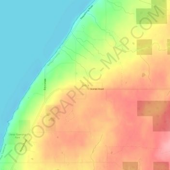 Zeba topographic map, elevation, terrain
