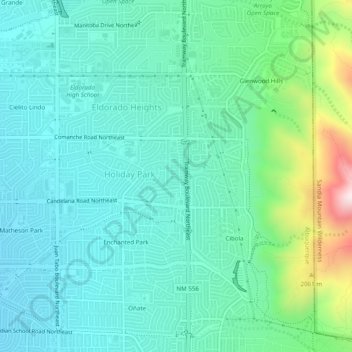 Tramway Highpoint (HOA) topographic map, elevation, terrain