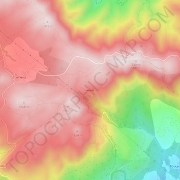 Arada topographic map, elevation, terrain