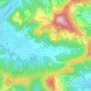 Selva topographic map, elevation, terrain