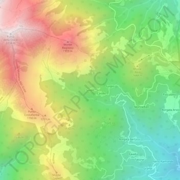 Suppo topographic map, elevation, terrain