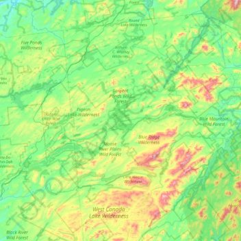 Saint Hubert Island topographic map, elevation, terrain