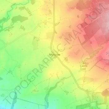 Moscow topographic map, elevation, terrain