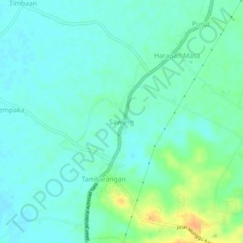 Sawang topographic map, elevation, terrain