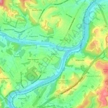 Watson topographic map, elevation, terrain