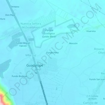 Fundo Pena topographic map, elevation, terrain