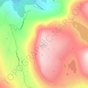 Dalsnibba topographic map, elevation, terrain