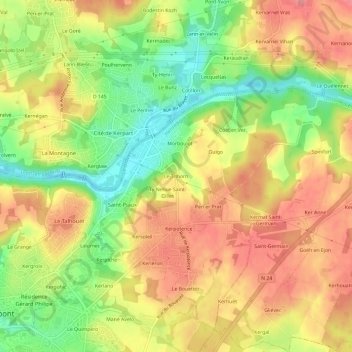 Le Trihorn topographic map, elevation, terrain