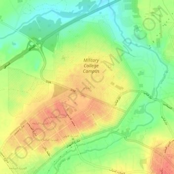 Ad Duwayr topographic map, elevation, terrain