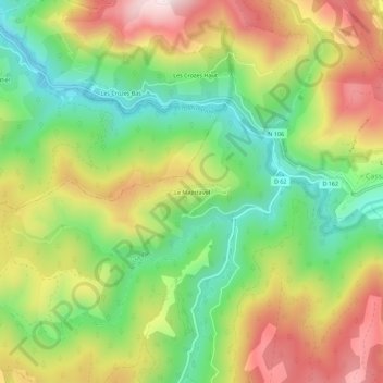 Le Majistavol topographic map, elevation, terrain