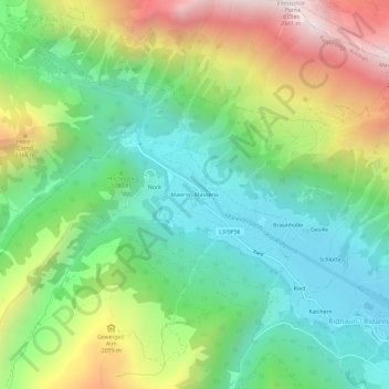 Masseria topographic map, elevation, terrain