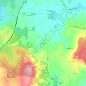 Le Montel topographic map, elevation, terrain
