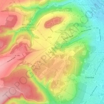 La Bergerie topographic map, elevation, terrain