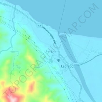San Jose topographic map, elevation, terrain