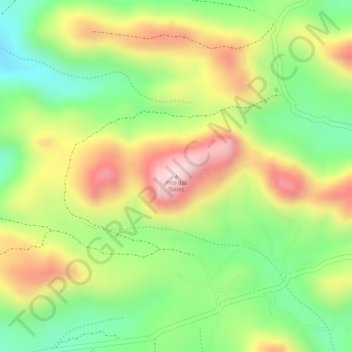 Pico das Torres topographic map, elevation, terrain
