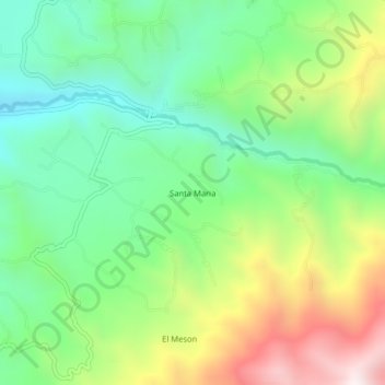 Santa Maria topographic map, elevation, terrain
