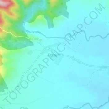 Cabigaan topographic map, elevation, terrain