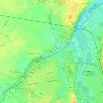 La Folie topographic map, elevation, terrain