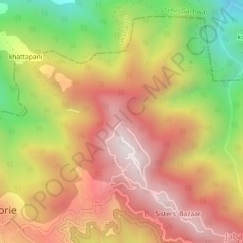 Lal Tibba topographic map, elevation, terrain