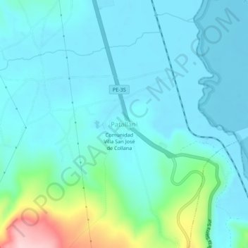 Patallani topographic map, elevation, terrain