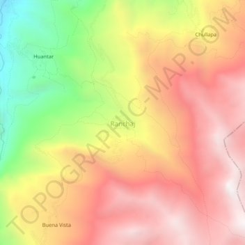 Ranchaj topographic map, elevation, terrain