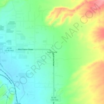 Saint David topographic map, elevation, terrain