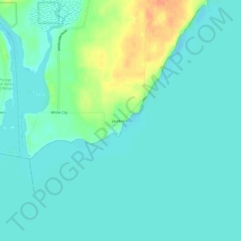 Jacobsville topographic map, elevation, terrain