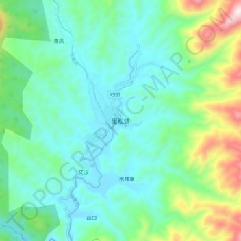 Lisong topographic map, elevation, terrain