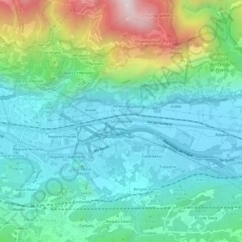 San Giuliano topographic map, elevation, terrain