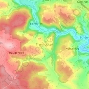 Thumhausen topographic map, elevation, terrain